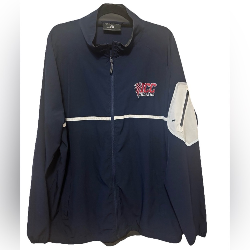 Men's Navy Blue Collegiate windbreaker Jacket ICC Indians
